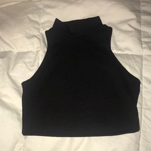 Foreign Exchange Black Crop Top- Size Small